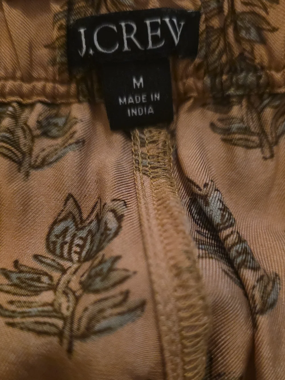 Set 2 Pieces -J. Crew Printed Tan Drawstring Athletic Shorts + Top Zella